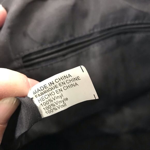 Purple And gray shiny handbag - Picture 7 of 9